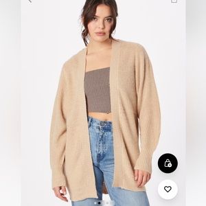 ICHI Knit Cardigan in Sand